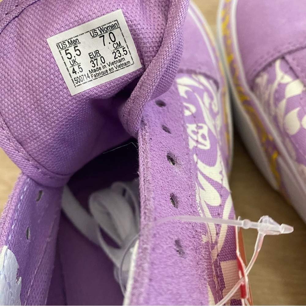 Vans Old Skool Stacked Wavy Days Platform Skate Shoes Purple Size 7 Women's - Picture 7 of 10